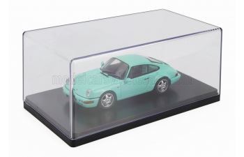 VETRINA DISPLAY BOX For 1/43 Base In Plastica Nera - Plastic Leather Base Black - Lungh.length Cm 14.5 X Largh.width Cm 8.0 X Alt.height Cm 6.3 (altezza Interna Interior Height Cm 5.0), Plastic Display