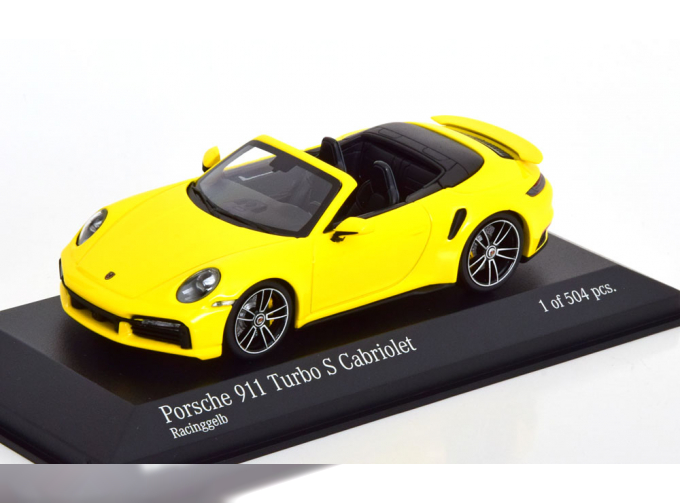 PORSCHE 911 (992) Turbo S Convertible (2020), yellow