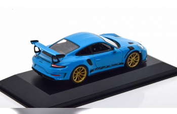 PORSCHE 991 II GT3 RS (2018), miami blue / golden wheels