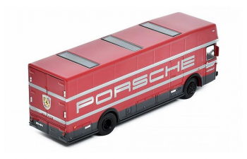 MERCEDES-BENZ O317 Race Transporter Porsche, red / black