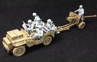 Сборная модель British 6 Pdr Anti-Tank Gun (Airborne) With 1/4 Ton Truck & Crew