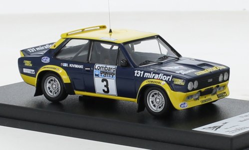 FIAT 131 Abarth Olio Fiat №3 RAC Rallye M.Alen, I.Kivimäki (1976), dark blue/yellow