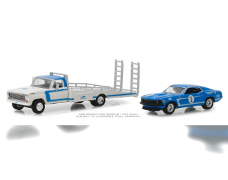 набор FORD F-350 Ramp Truck 1969 и FORD Mustang Boss 302 #1 "Mustang Racing Team" 1969