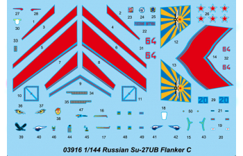 Сборная модель Советский учебно-боевой истребитель Су-27УБ