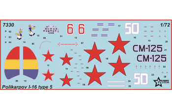 Сборная модель Советский истребитель И-16 Тип 5