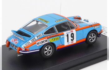 PORSCHE 911 Carrera Rs Coupe №19 Rally Tap (1973) Americo Nunes - Antonio Morais, Light Blue Orange