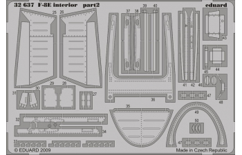 Цветное Фототравление для F-8E interior S.A.