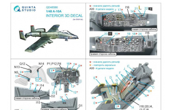 3D Декаль интерьера кабины A-10A Warthog (GWH)