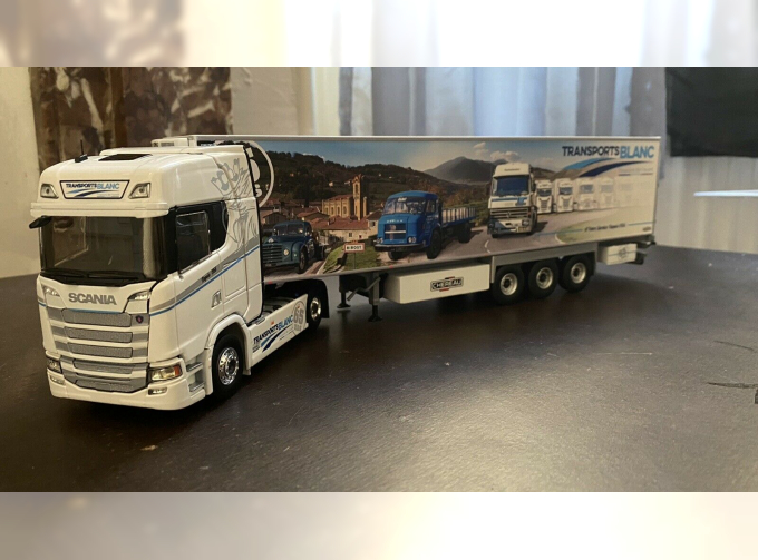 SCANIA S500 c полуприцепом-рефрижератором Thermo King "TRANSPORTS BLANC 65 ANS" 2021