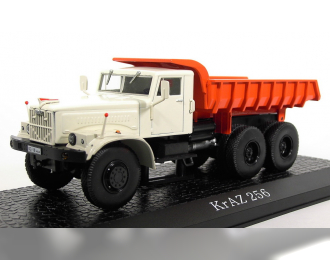 KRAZ 256, серия грузовиков от Atlas Verlag, белый / оранжевый
