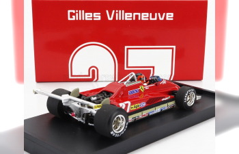 FERRARI F1 126c2 №27 Usa Ovest Long Beach Gp (1982) Gilles Villeneuve - With Driver Figure, Red