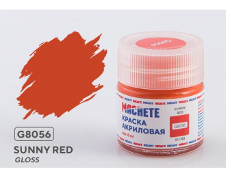 Краска акриловая Солнечный красный (Sunny red), 10 мл