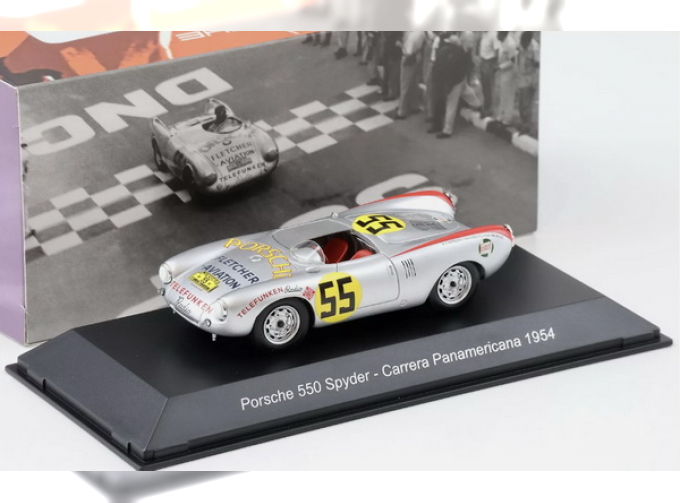PORSCHE 550 Spyder №55 (1954), silver
