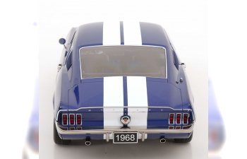 FORD Mustang GT Fastback (1968), blue metallic / white