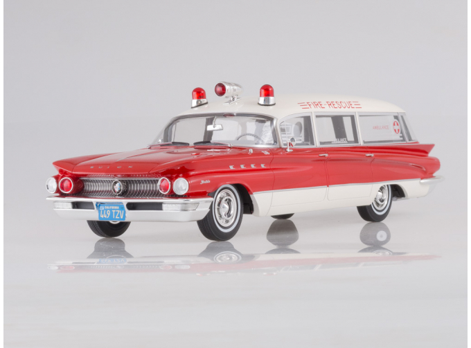 BUICK Flxible Premier Ambulance (1960), red/white
