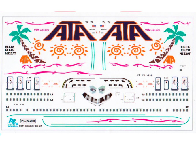 Декаль на Boeing 757-200 Ata/vim2012