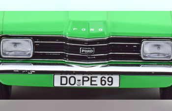 FORD Taunus GXL Saloon with vinyl roof (1971), green flat-black