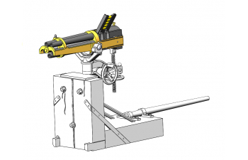 Сборная модель 37 мм револьверное орудие Hotchkiss на самодельном пехотном станке. Германия 1914 г.