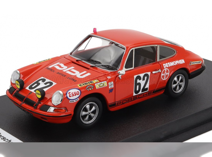 PORSCHE 911s 2195cc F6 Coupe Team R.mazzia N62 24h Le Mans (1970) Pierre Mauroy - Rene Mazzia, Dark Orange