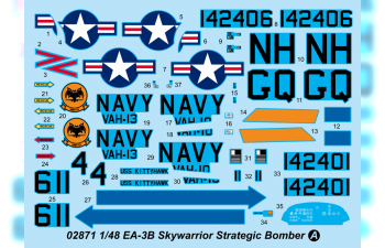 Сборная модель Самолет EA-3B Skywarrior Strategic Bomber