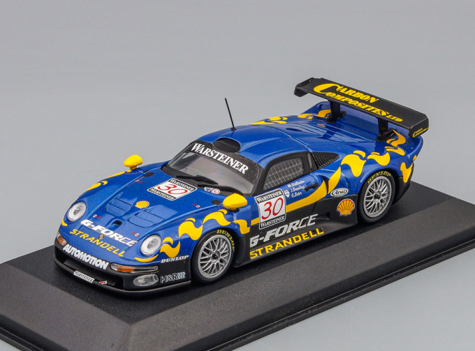 PORSCHE 911 GT1 FIA GT Series #30 1997, blue / yellow