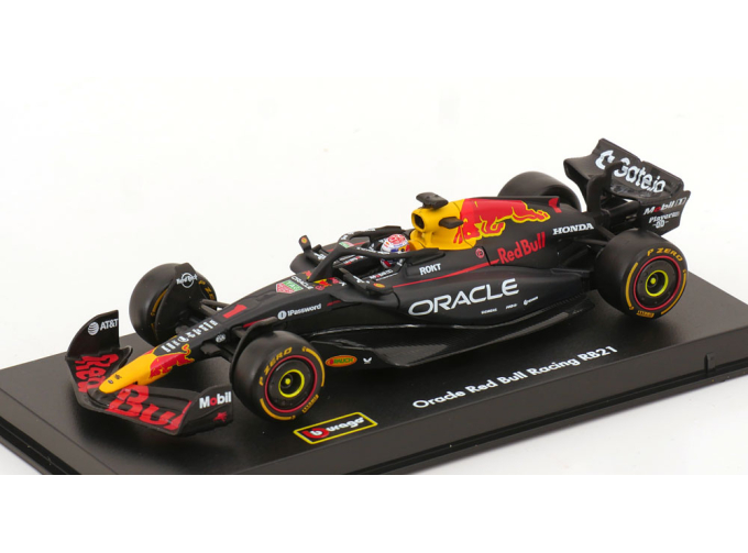 RED BULL F1 Rb21 Team Oracle Red Bull Racing №1 Season (2025) Max Verstappen - With Pilot And Showcase, Blue Yellow Red