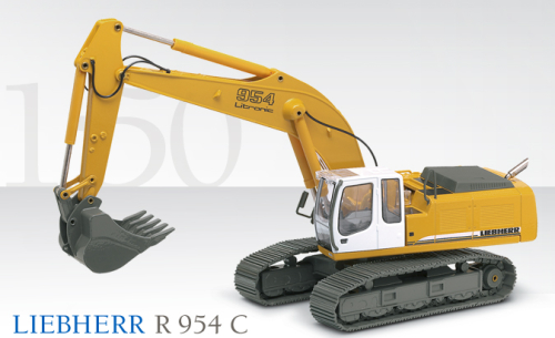LIEBHERR R 954 C Hydraulikbagger, gelb, 1:50