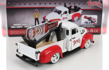 CHEVROLET Chevy Pick-up Tapatio (1953) With Charro Figure, White Red