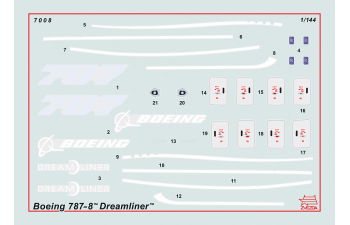 Сборная модель Пассажирский авиалайнер "Боинг 787-8" Дримлайнер (подарочный набор)