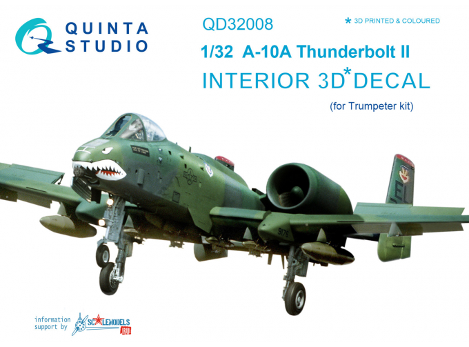 3D Декаль интерьера кабины A-10A (Trumpeter)