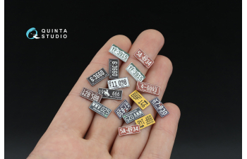 3D Декаль Автомобильные номера США, западные штаты, 1950-1960 (для всех моделей) (на метал. основании), часть2