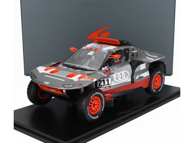 AUDI Q E-tron Rs Team Audi Sport №211 Rally Dakar (2023) Mattias Ekstrom - Emil Bergkvist, Grey Silver Black