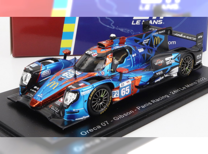 ORECA Gibson 07 Gk428 4.2l V8 Team Panis Racing N65 24h Le Mans (2022) J.Canal - N.Jamin - J.van Uitert, Blue Met Red