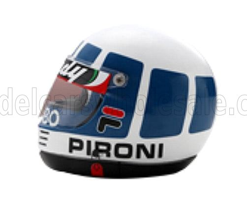 HELMET F1 Casco Helmet Didier Pironi 126 C2 Team Ferrari Season (1982), White Blue