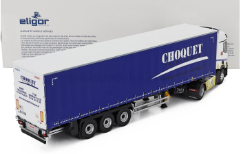 RENAULT T480 Truck Telonato Choquet Transports (2021), White Blue