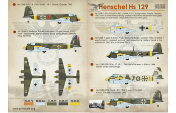 Henschel Hs 129 Wet decal