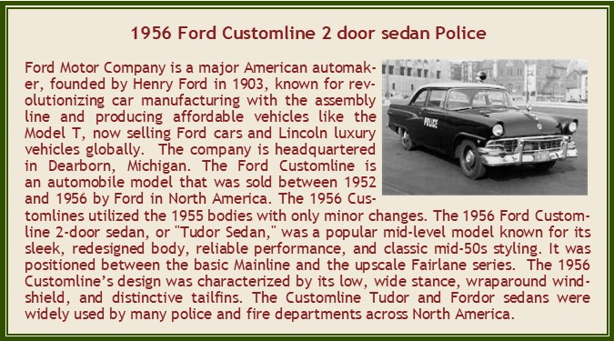 FORD Customline 2х дверный седан полицейская (1956)