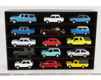 ACCESSORIES Espositore Aperto - For Auto 1/43 1/64 - Cars Not Included - Lungh.lenght Cm 36.8 X Largh.width Cm 6.7 X Alt.height Cm 24.3 (altezza Utile Tra I Ripiani Cm 4.5 Inner Height Among Shelves), Brown