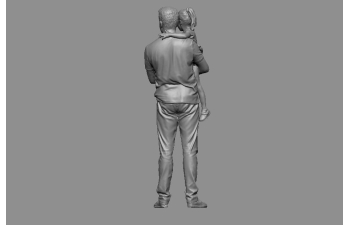 Фигурка Папа с дочкой (под покраску)