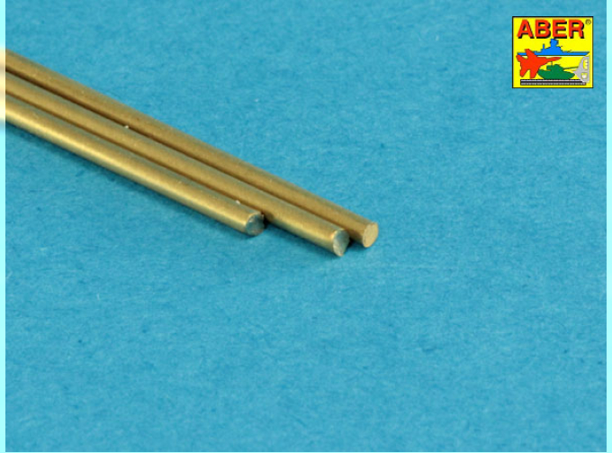 Brass round rods Ø 1,2mm length 250mm x 3 pcs.