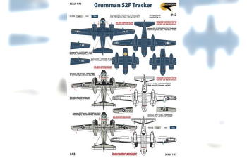 Декаль Grumman S2F Tracker, Dark Blue and Hi-Viz, 6 Markings