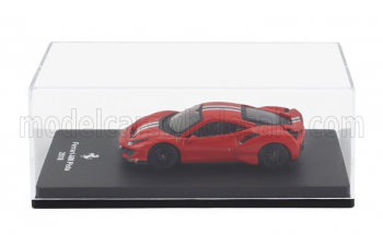 FERRARI 488 Pista (2018) - Con Vetrina - With Showcase, Rosso Corsa 322 - Red