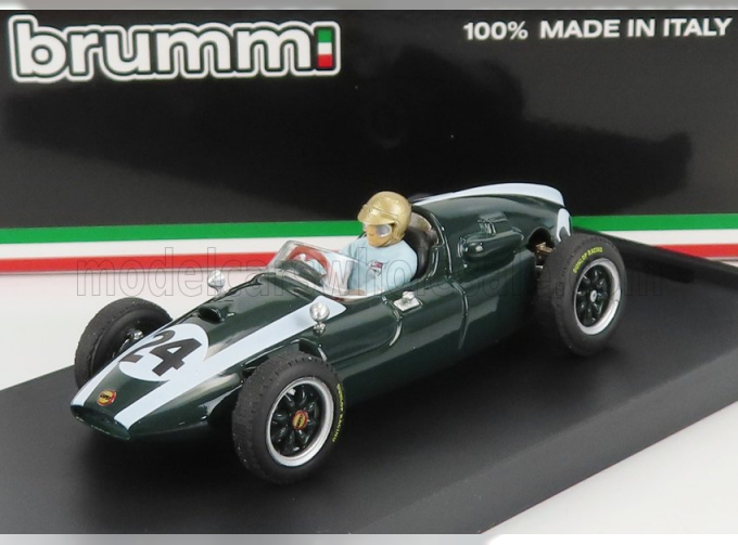 COOPER F1 T51 Climax N 24 Winner Monaco Gp Jack Brabham 1959 World Champion - With Driver Figure, Green White