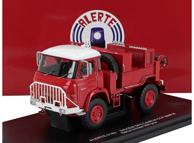 SAVIEM Sp5 Camiva Tanker Truck Ccf Bmpm Sapeurs Pompiers (1976), Red White