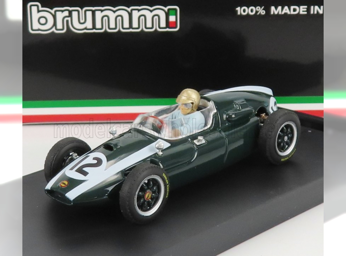 COOPER F1 T51 Climax N 12 Winner British Gp Jack Brabham 1959 World Champion - With Driver Figure, Green White