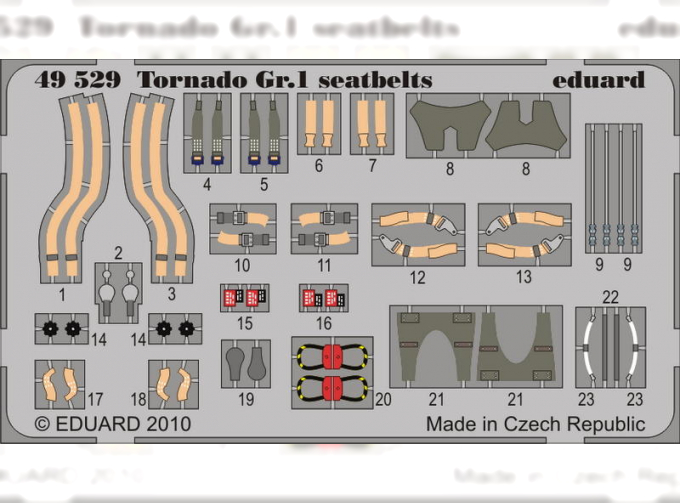 Фототравление Tornado Gr.1 ремни безопасности