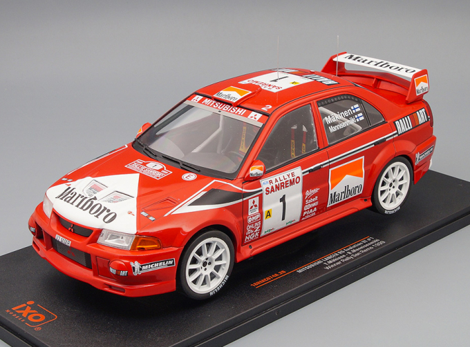MITSUBISHI Lancer RS Evo VI #1 "Marlboro Mitsubishi Ralliart" Mäkinen/Mannisenmaeki Winner Rally San Remo Чемпион мира 1999