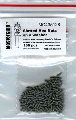 Корончатая гайка с шайбой (1,6 мм; установочное отверстие 1,5 мм)