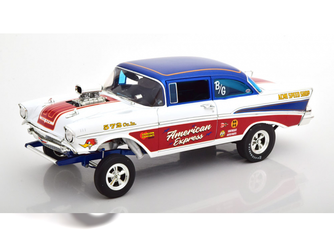 CHEVROLET Bel Air Gasser (1957), white/rot/blue