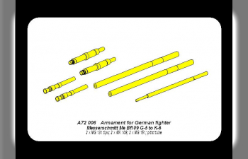 Armament for German fighter Me 109G-5 to K-6